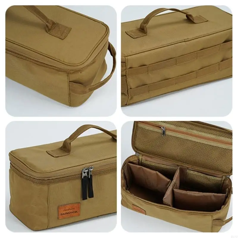 Outdoor Camping Cookware Stored Bag Camping Kitchen Barbecue Tableware Carry Wash Bags Luggages Storage Bag W89F