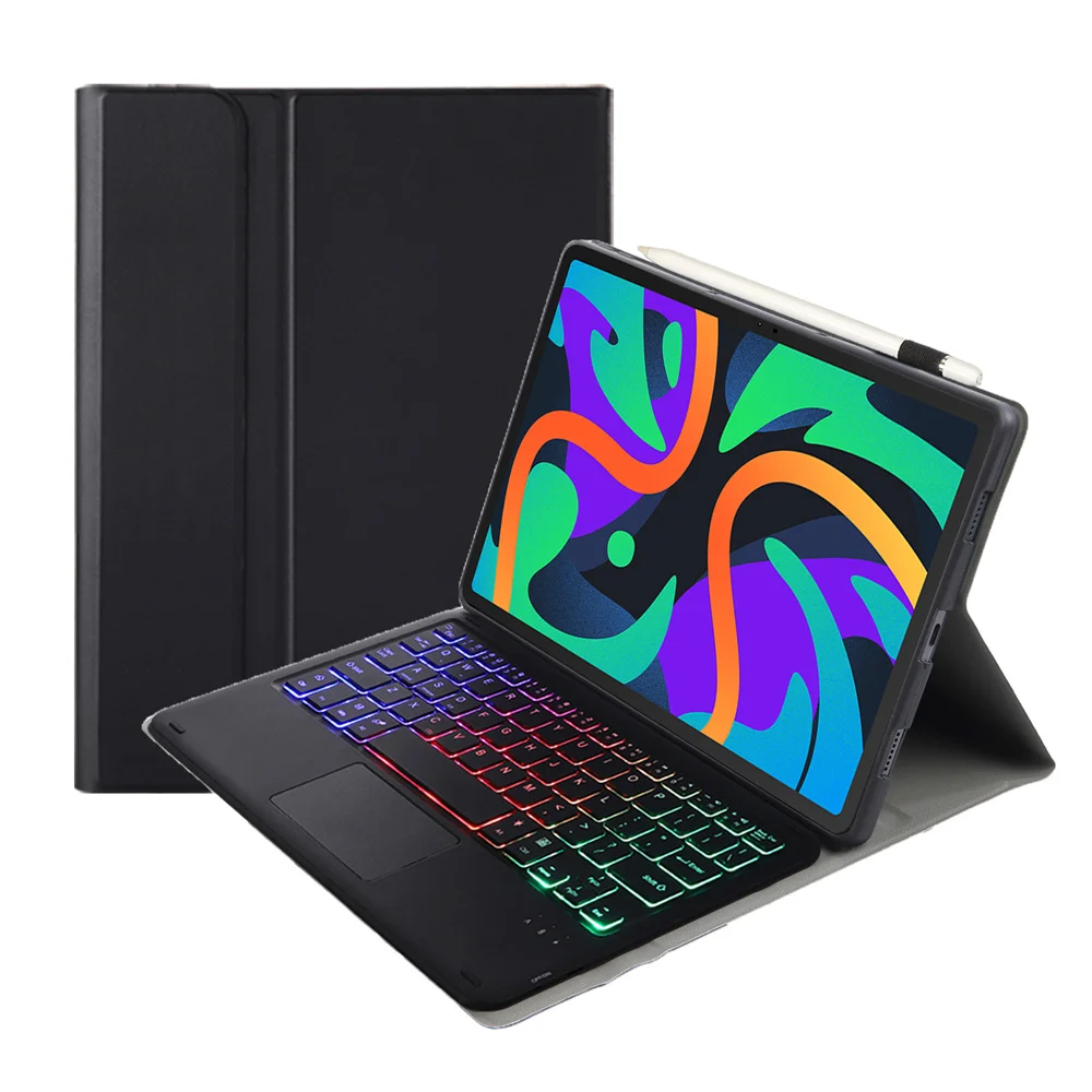 

Умный чехол с клавиатурой с сенсорной подсветкой для Lenovo XiaoXin Pad 2024, 11 дюймов, Магнитный Тонкий чехол из искусственной кожи для планшета