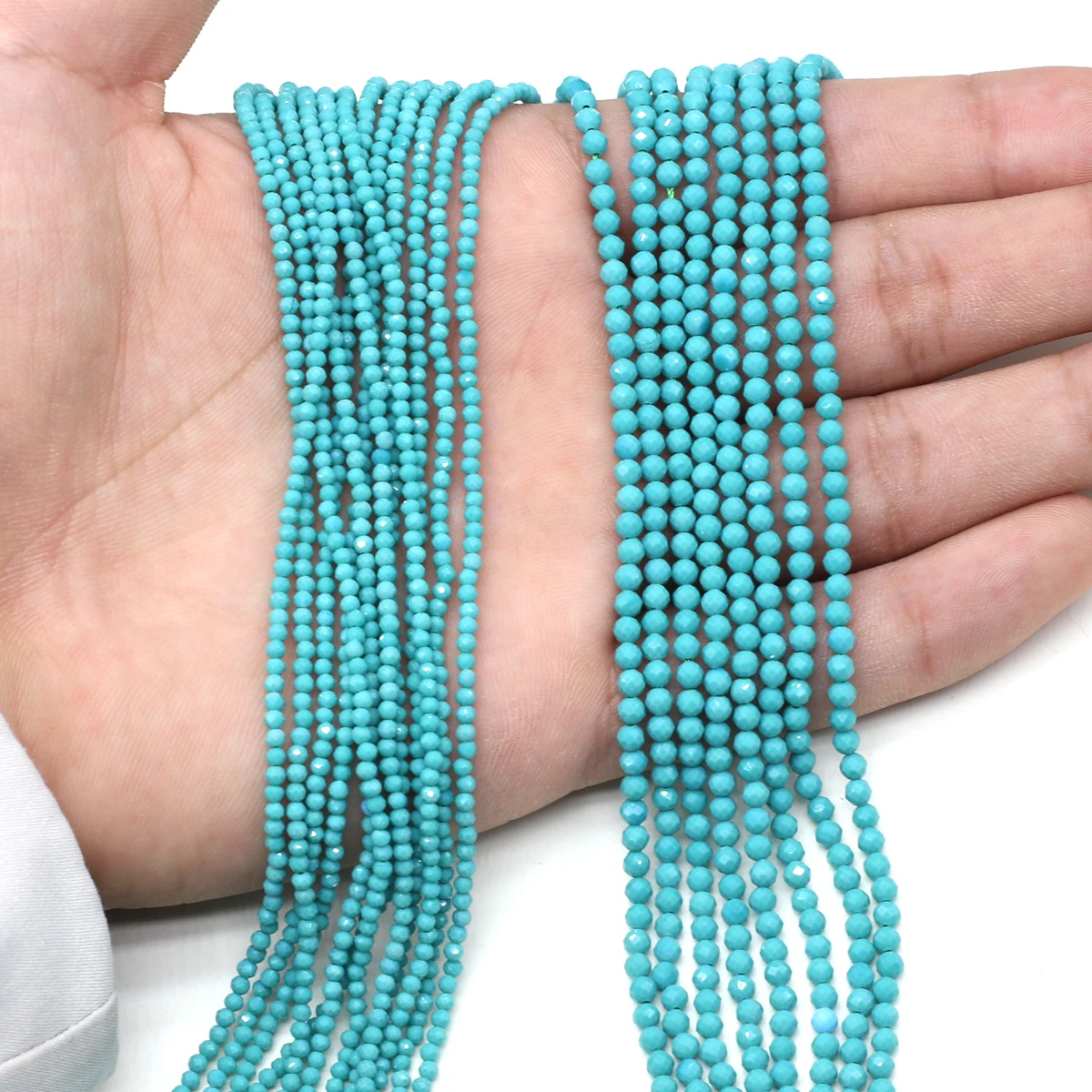 

Natural Stone Isolation Bead Imitation Turquoise Faceted Beads Charms For Jewelry Making DIY Necklace Bracelet Earring Accessory