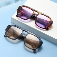 Lunettes de protection 1/4 ensembles grand cadre Double ponts lunettes de soleil carrées femmes couleur bonbon hommes lunettes Sports de plein air nuances 2