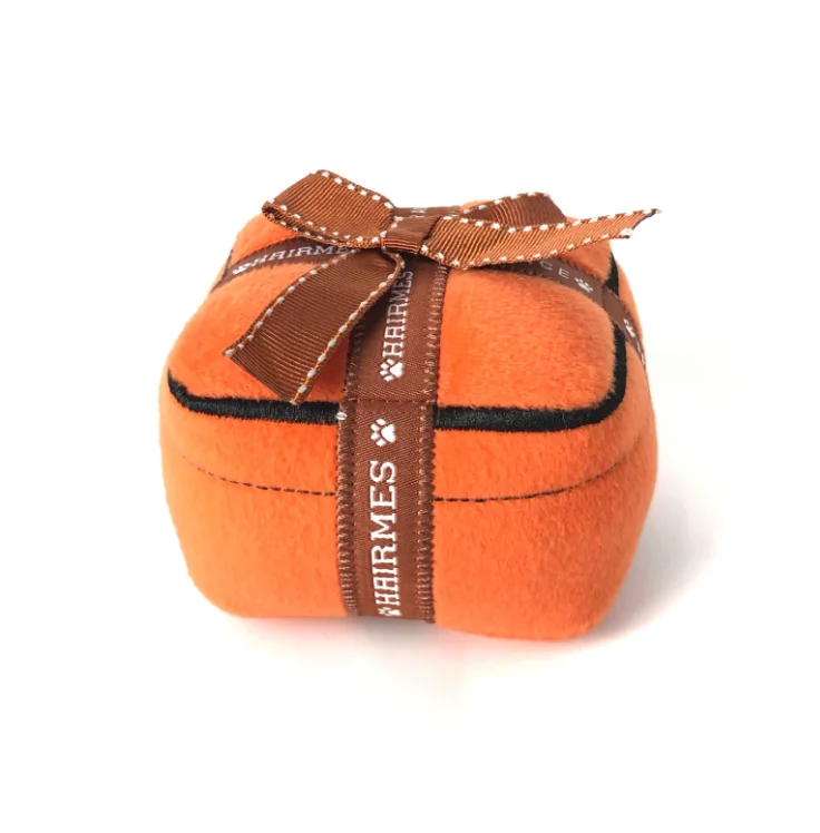 Drop Ship Bone Handbags Shape Dog Toys Pet Birthday Gifts Box Plush Cute Luxury Puppy Chewing Bite Accessories 2