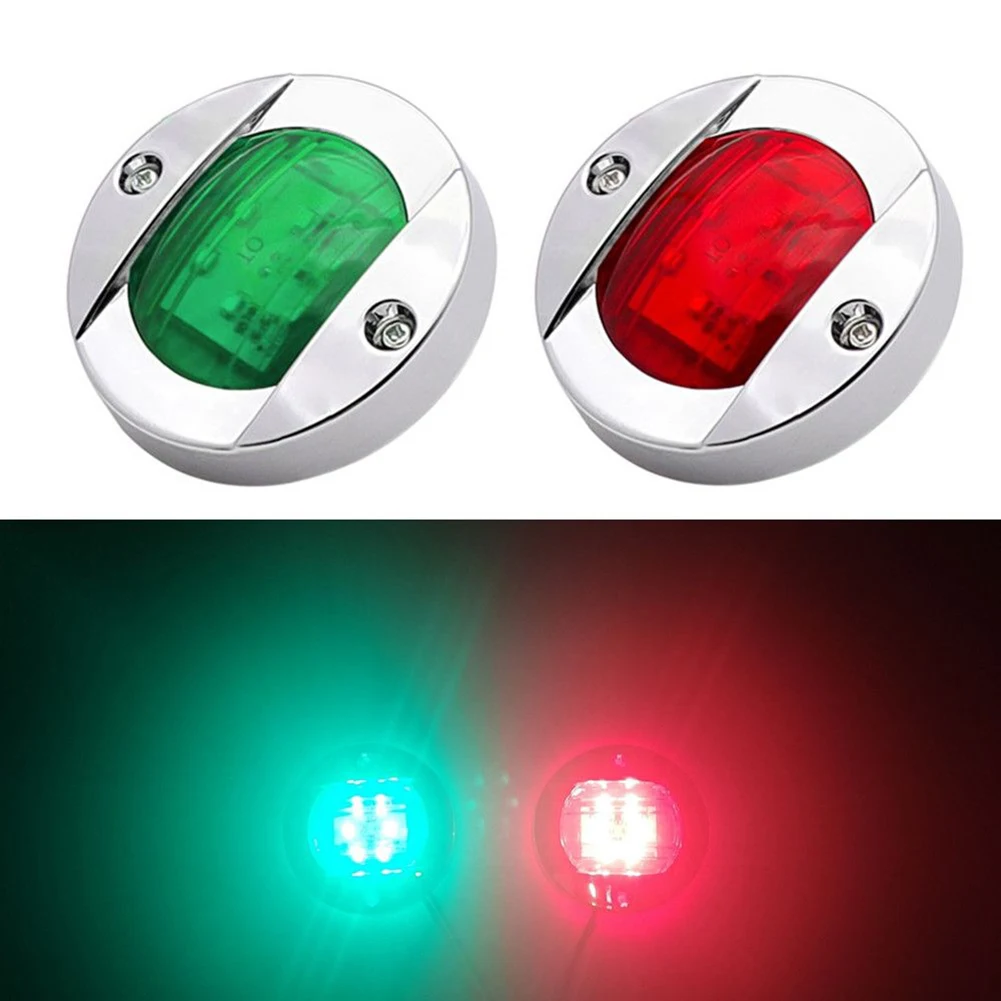 2X Red Green Navigation Boat Light LED 12V Yacht Stern Signal Lamp Marine Lights Waterproof IP68 Universal Boat Light rocker switch universal turn signal light horn hazard switch flasher relay led lights kit for atv utv sxs polaris can am yamaha