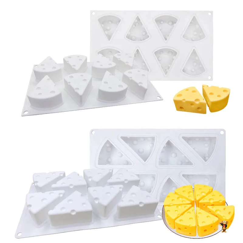 Pastry Mould Silicone White 8 Cavity Cheese Cake Candy Decorating Non-Stick DIY Baking Tools Kitchen Supplies