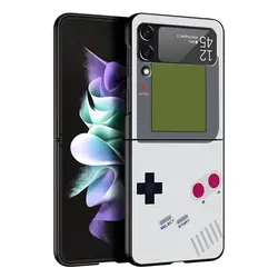 Vintage Tape Camera Design Black Hard Shell Phone Case for Galaxy Z Flip 4 (A1)