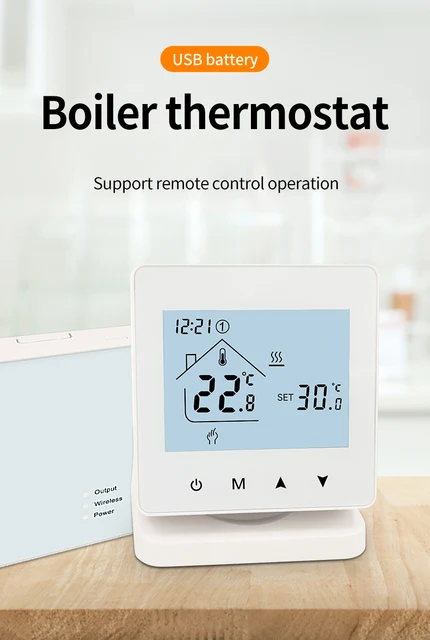 Programmable Gas Boiler Heating Temperature Regulator Hand Control AA Battery  Thermostat with Kid Lock - AliExpress