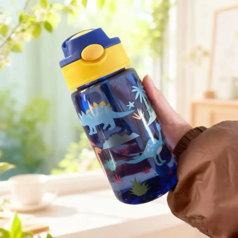 Charming 480ml BPA-Free Water Bottle with Straw & Leak-Proof Lid