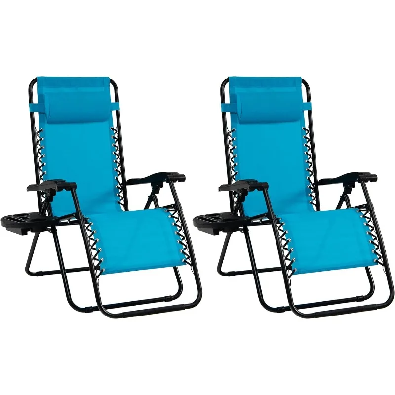 

Zero Gravity Chair, Adjustable Folding Reclining Lounge Chair with Pillow and Cup Holder, Patio Lawn Recliner for Outdoor Indoor