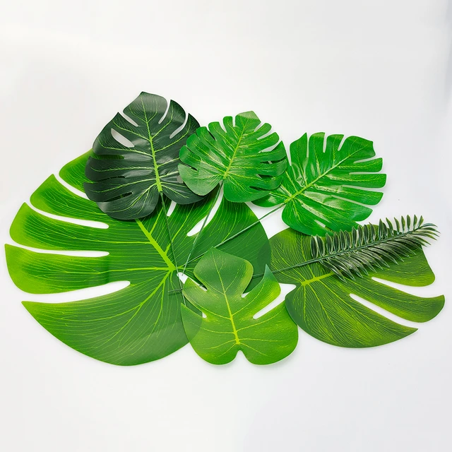 NOLITOY 30 Pçs 5 Luz Para Folhas Coloridas Decoração De Planta Falsa Ramos  Tropicais Decorações Escuras Plantas Tartaruga Monstera Palma Festa Em Casa  Tema Da Árvore Praia Faux