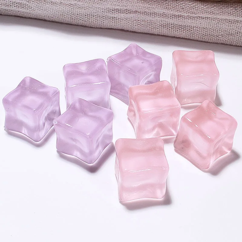 Square Reusable 3D Noctilucent Multicolor Ice Cubes For Decoration Ice Cubes DIY Mobile Phone Pendant Refrigerator Accessories