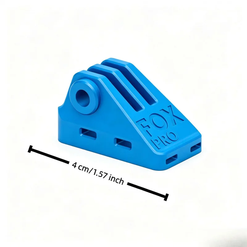 Support casque pour caméra d'action 360° montrant l'angle de rotation à 360 degrés, vue de côté.