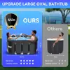 XL Large Oval Ice Bath Tub Athletes 100 Gallons Portable Cold Plunge Tub Recovery Water Therapy Foldable Insulated Durable Easy 4