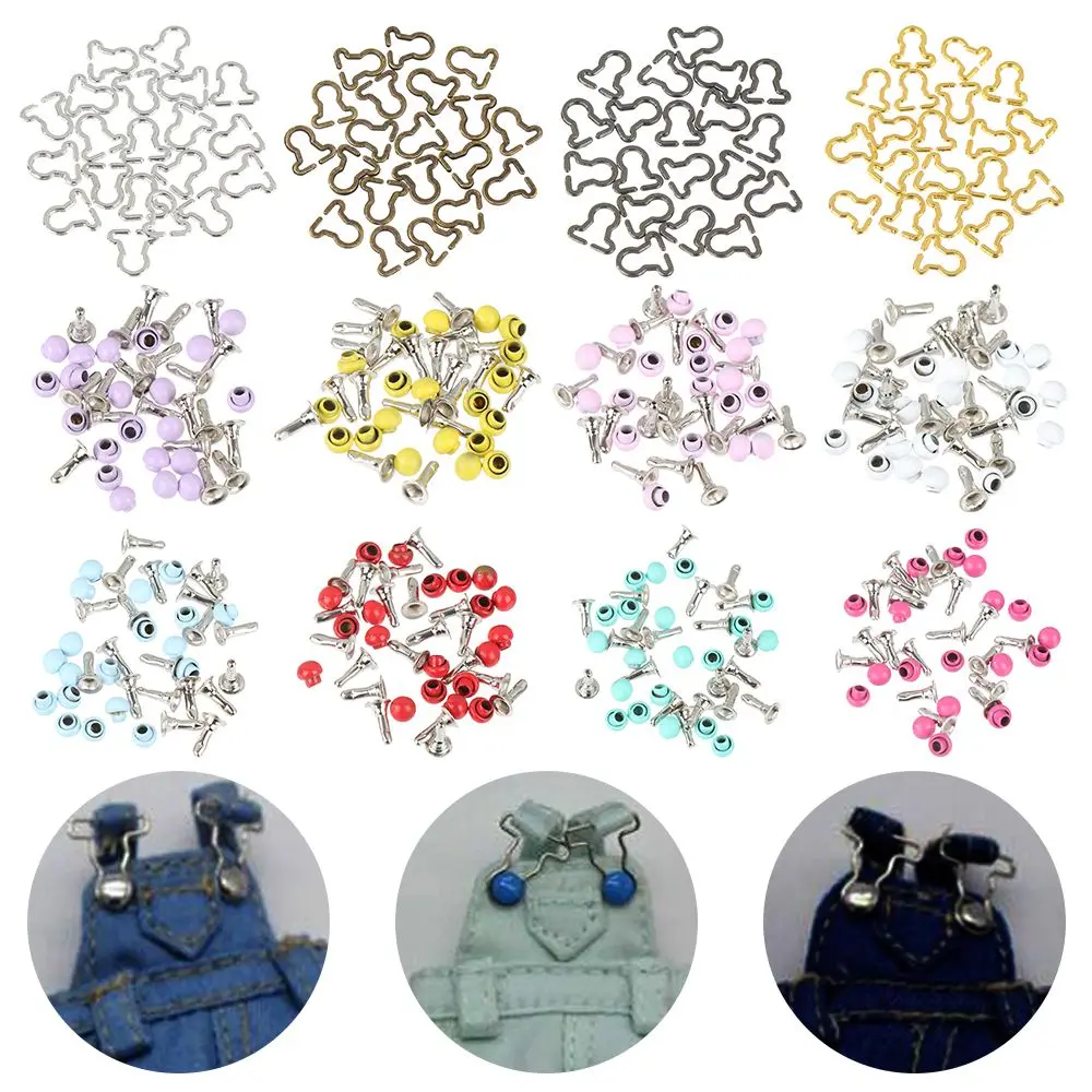 Metal Doll Belt Buckles for 1/6 BJD Dolls DIY Accessories