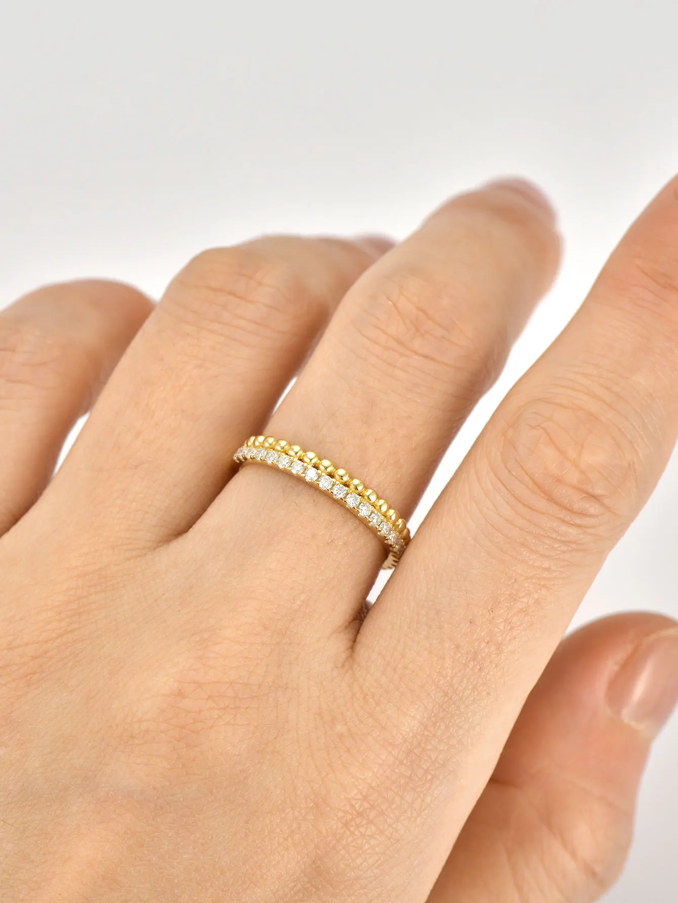 Ehhai D VVS1 1,5 mm Moissanit Verlobungsringe der halben Ewigkeit für Frauen S925 Sterling Silber Diamant Eheringe Schmuck Geschenke – Detail 11