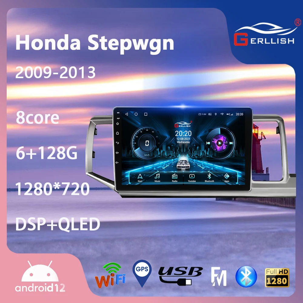 Android Car DVD Player นำทางสำหรับ Honda Stepwgn 2009 2015พร้อม GPS