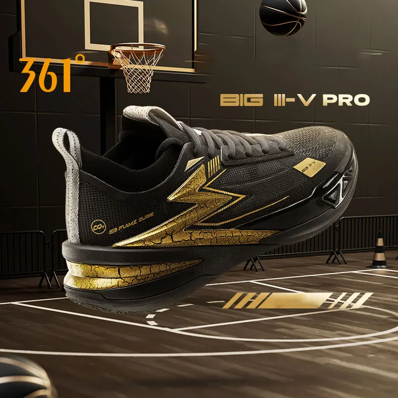 361 Degrees NEW BIG3 5.0 PRO Men's Basketball Sports Shoes Wear-Resistant Non-Slip Actual Combat Guard Sneakers Male 672431122 - Image 4