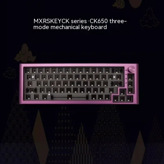 MXRSKEY 무선 기계식 키보드 개스킷 구조, 핫 스왑 가능 RGB 맞춤형 알루미늄 기계식 키보드 키트, CK650