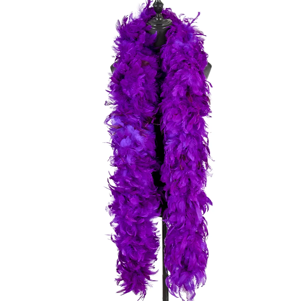 2YardChickenFeatherBoaRibbonWhiteRoosterFeatherScarfforCrafts