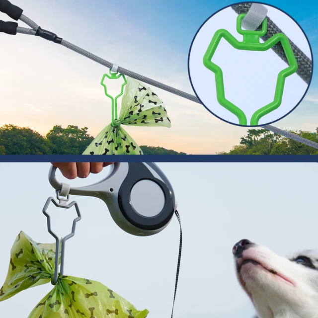 New Plastic Strong Pet Waste Bag Dispenser Clipless Retractable Leash Dog Leash Dispenser Eco-friendly Leak-Proof Easy To Tear 5