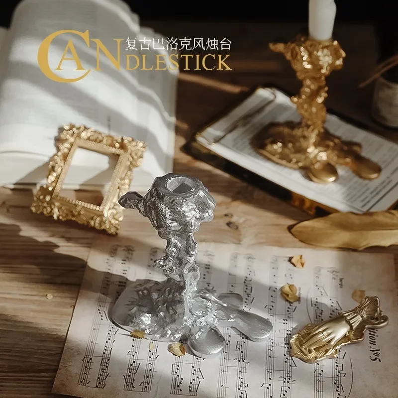 Ornamenti Portacandele Portacandele in resina da 13 cm per candele coniche Shabbat per la decorazione del tavolo da pranzo di casa Decorazione della casa  15