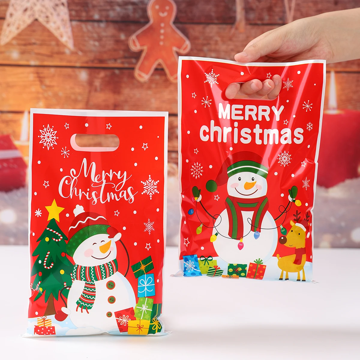 Christmas Snowman Gift Handbag Merry Christmas Decoration for Home 2025 Navidad Natal S... - SKU CSGH1842 - UGI Packaging