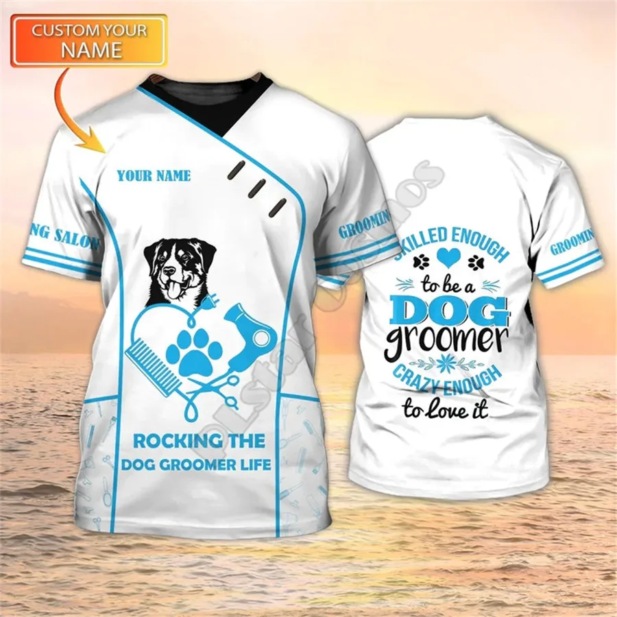

Skilled Enough To Be A Dog Groomer Personalized Name 3D Printed t shirts Streetwear Men/Women Short Sleeve