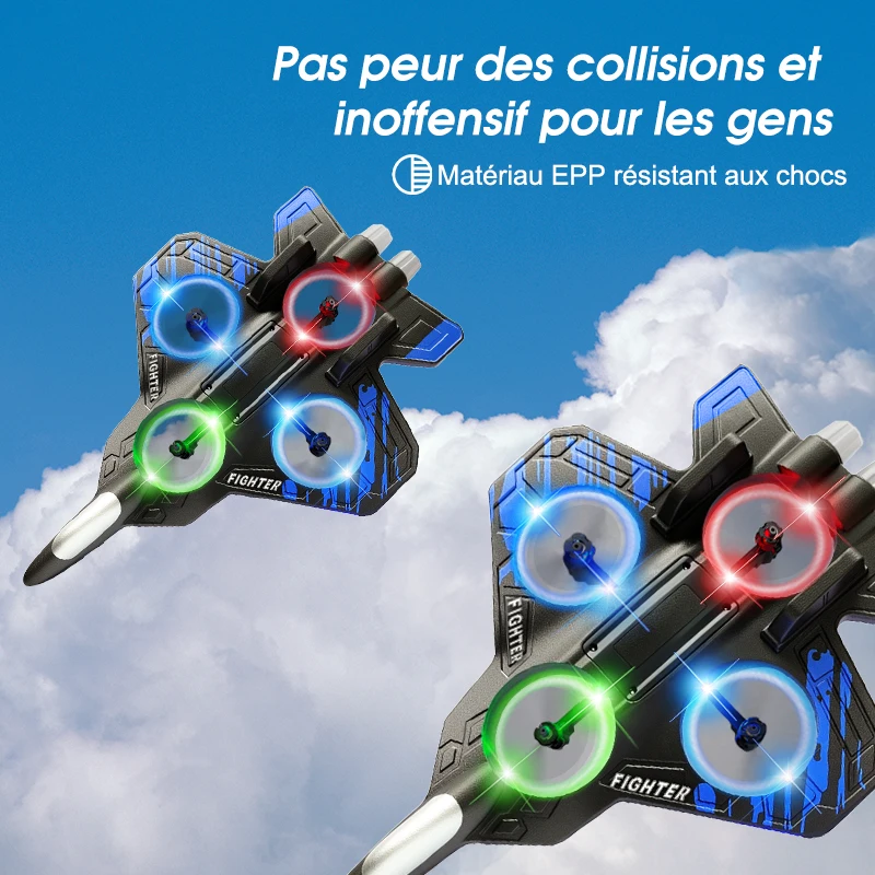 Enfant lançant l'avion RC Planeur L101 EPP 2.4G dans un parc