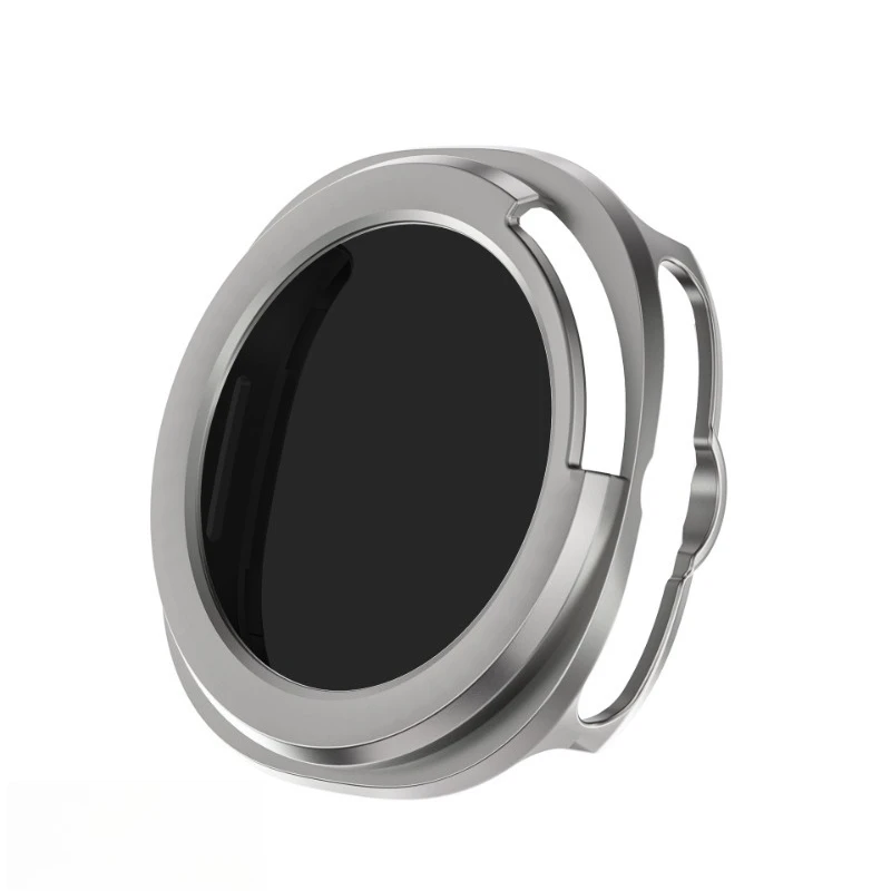 Enhanced Privacy Glass PC Case with Screen Protector Bumper for Galaxy Watch 8 Classic