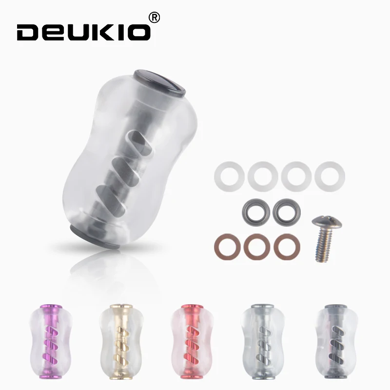 Poignée de moulinet personnalisable DEUKIO en acrylique, knob pour moulinet casting et spinning S/D/A