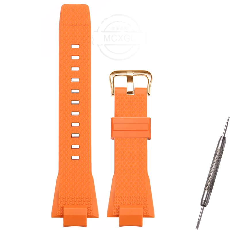 Durable Rubber Replacement Strap for Men's Sports Watches – Waterproof Resin Bracelet