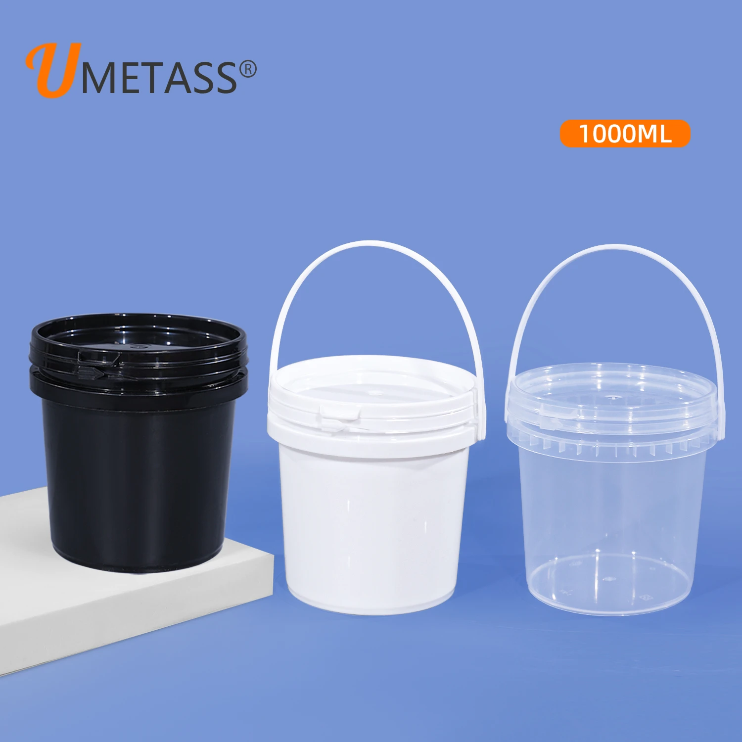 Empty 1000ml Plastic Bucket With Lid Pp Material Food Grade Storage Container Liquid Refillable Bottles 1pcs Storage Bottles Jars Aliexpress