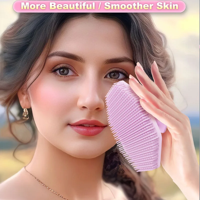 Silicone Cleaning Brush Facial Cleaning Scrubber Silicone Miniature Face Deep Clean Shave Massage Face Scrub Brush Beauty Shower 5