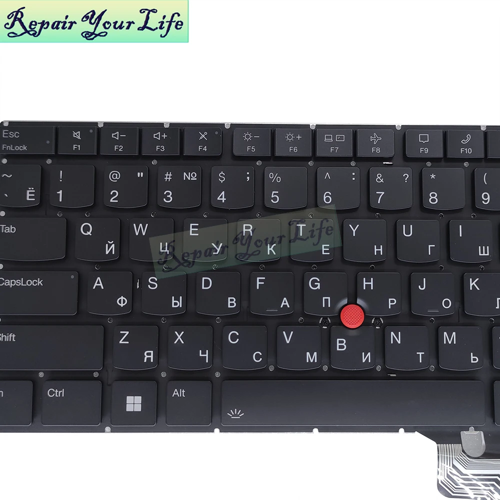 Teclado Retroiluminado dos Eua e da Rússia para Lenovo Thinkpad T14s Gen tipo 21br 21cq 21cr Ru-en Eng Sn21d68484 21bs 21cq 21cr - Imagem 2