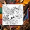 Adult Picture Book: Enchanting Unicorn Colouring Book Whimsical Animated Designs 2