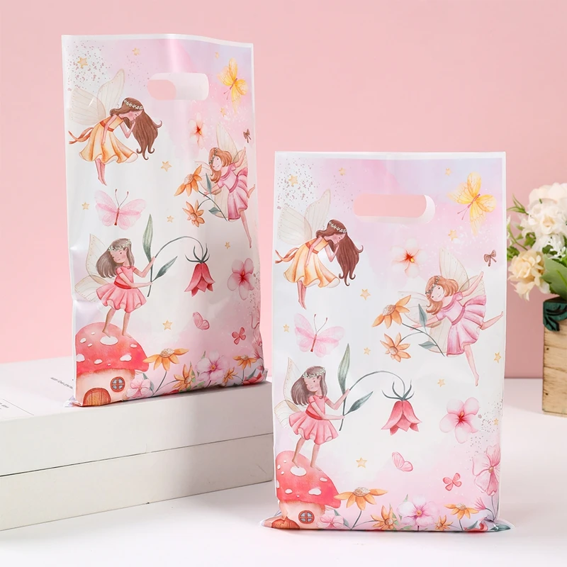 10/25 stücke Fee Party Hand Süßigkeiten Taschen Fee Party Liefert Schmetterling Fee Geburtstag Party Decor Mädchen Fee Geburtstag Party gefälligkeiten – Detail 9