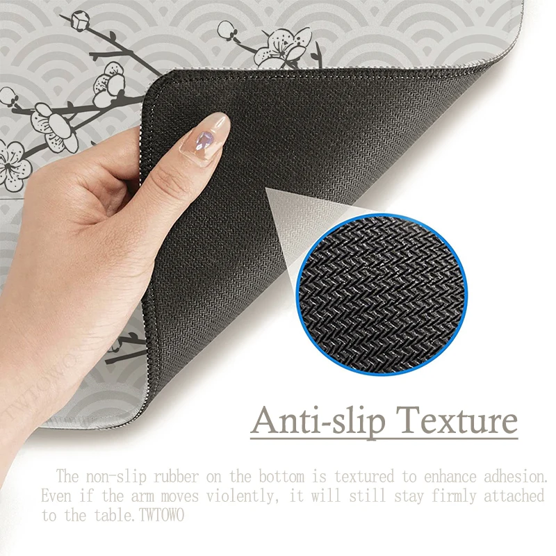 Mouse Pad de Cerejeira para Jogos Sakura xl Computador de Casa Mousepad Tapetes de Mesa Borracha Natural Tapete de pc Antiderrapante Macio Novo - Imagem 2