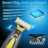 Electric Shaver for Men and Women Portable Full Body Trimmer USB T Shaped Blade Razor for Beard Armpit with 2 Replacement Blades 3