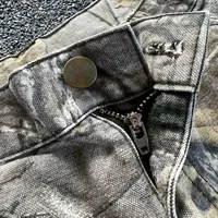 Jeans camouflage à branches d'arbre pour homme, style américain, Y2K, jambe large, rétro, tendance mode, streetwear, jeans droits, pantalon camouflage, Y2K 4