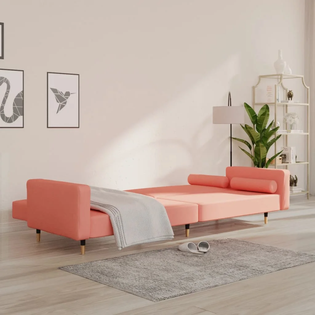 federatie Graden Celsius Editor 2-seat sofa bed with two pillows pink velvet modern minimalist home  furniture, Nordic - AliExpress