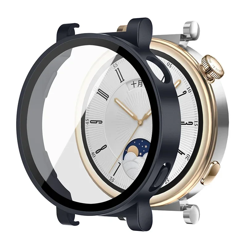 Premium Full-Cover Glass Protective Case for Huawei GT4 Smartwatch