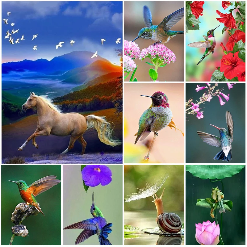 

Animals 5D Diamond Painting Diamond Mosaic Bird Frog Rhinestones Round Drill Embroidery Cross Stitch Craft Home Decor Gifts