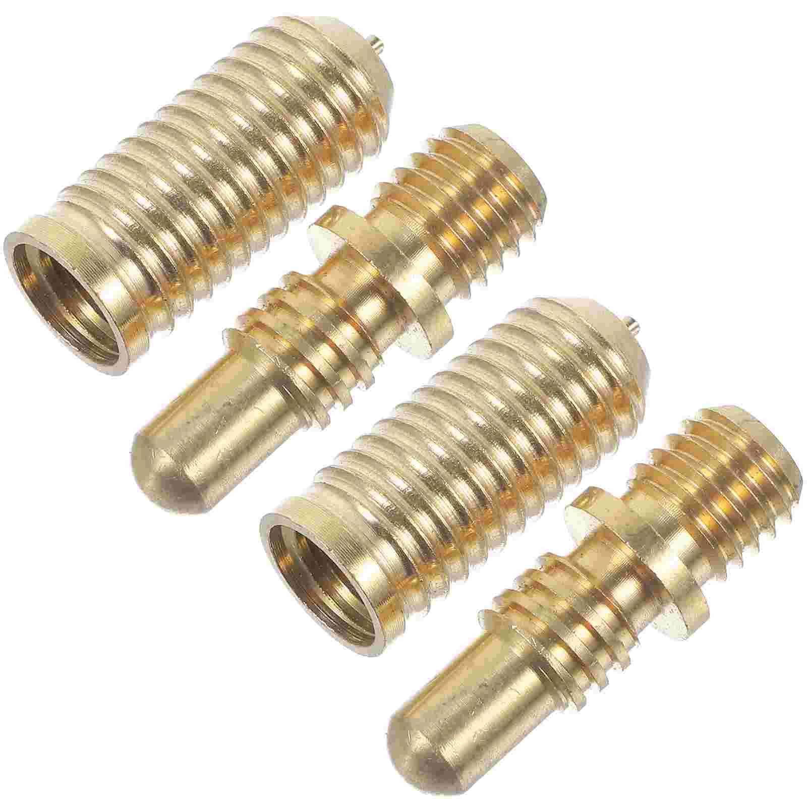 2 Sets Pool Cue Extension Rod Joint Screws Heavy Duty Copper Screws Billiard Cue Connecting Screws 4