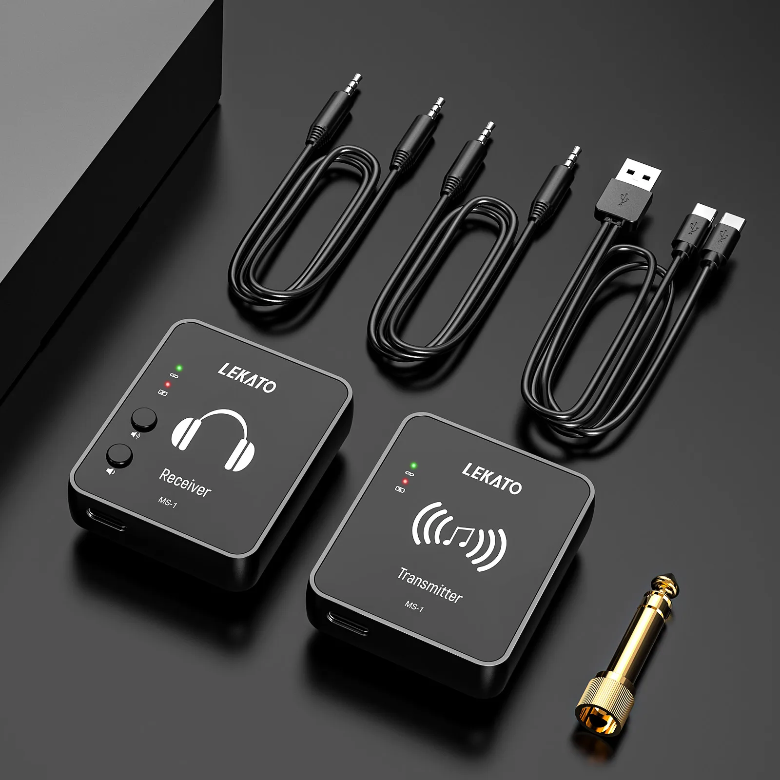 Lekato Cuvave Wp 10 2.4G Wireless Earphone Monitor Transmitter Receiver