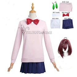 Momo Ayase Cosplay Costume Wig with School Uniform and Accessories for Halloween Party (Suit 1 wig)