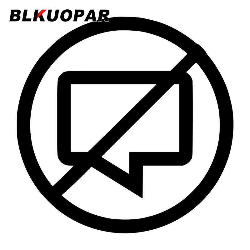 

BLKUOPAR Cancel Chat Close Message No Car Stickers JDM Anime Creative Decal Scratch-Proof Windshield Graphics Caravan Car Lable