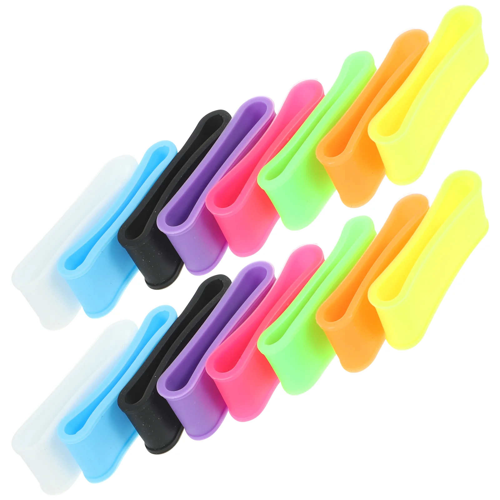 

16 Pcs Tennis Racket Universal Silicone Fixed Ring Elastic (random Color 16pcs) Grip Grips Convenient Rings Overgrip Protectors