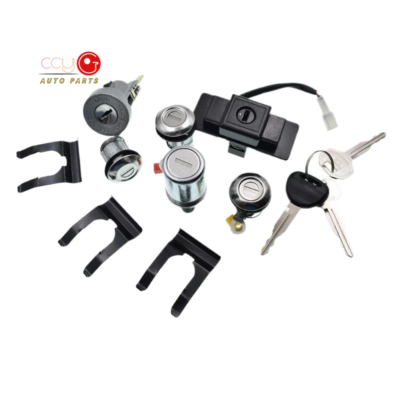 Oe MR259766 MR259744 New Lock Cylinder Key Set For Mitsubishi Pajero 2 II 1990-2004 V33 V364G54 4G64 4M40 6G72 V31W V32W V33 V36