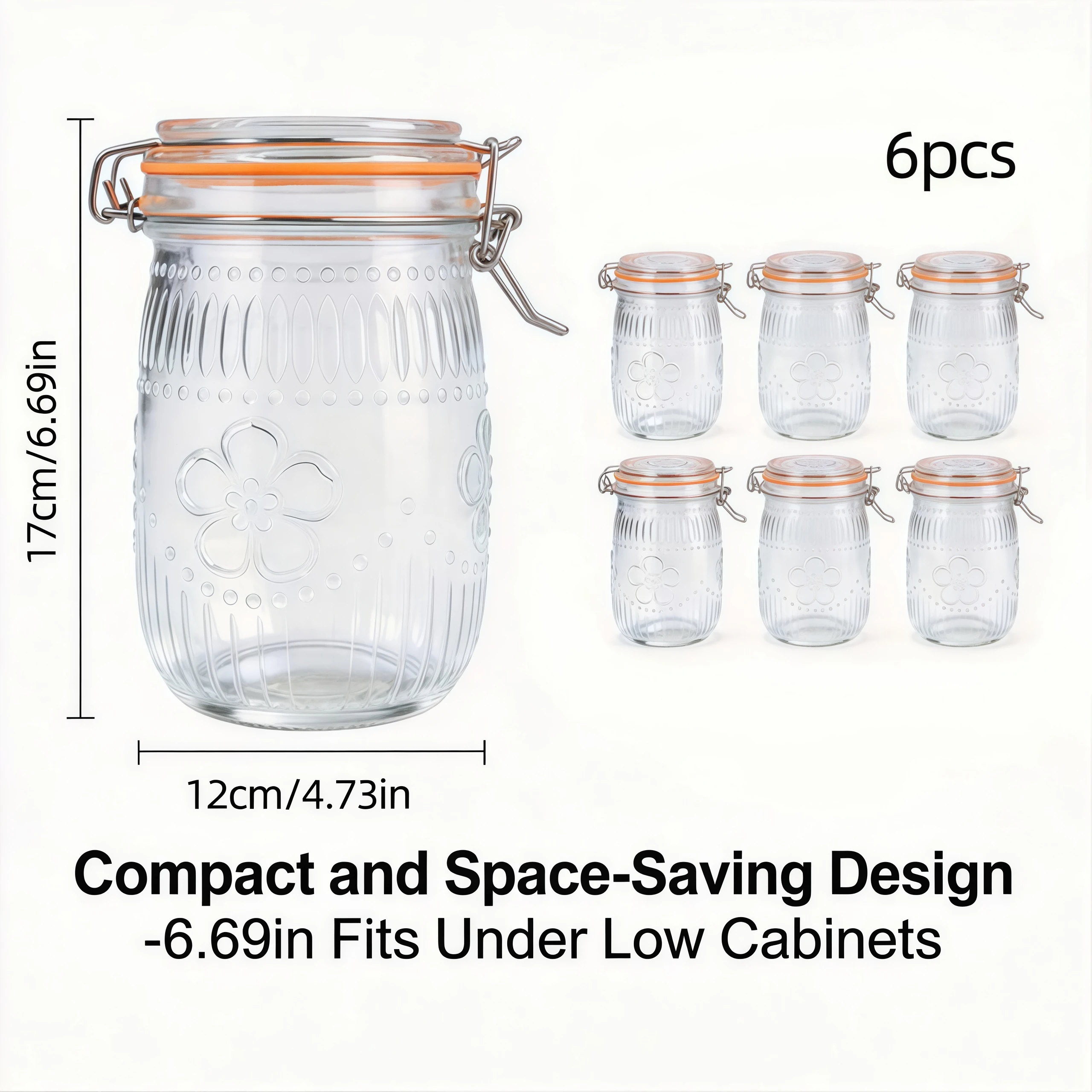 Wide Mouth Airtight Glass Canisters 7