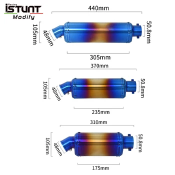 Motorcycle Exhaust For Yamaha GY6 125 150 Any Year Removable DB Killer Muffler 50.8mm Slip On