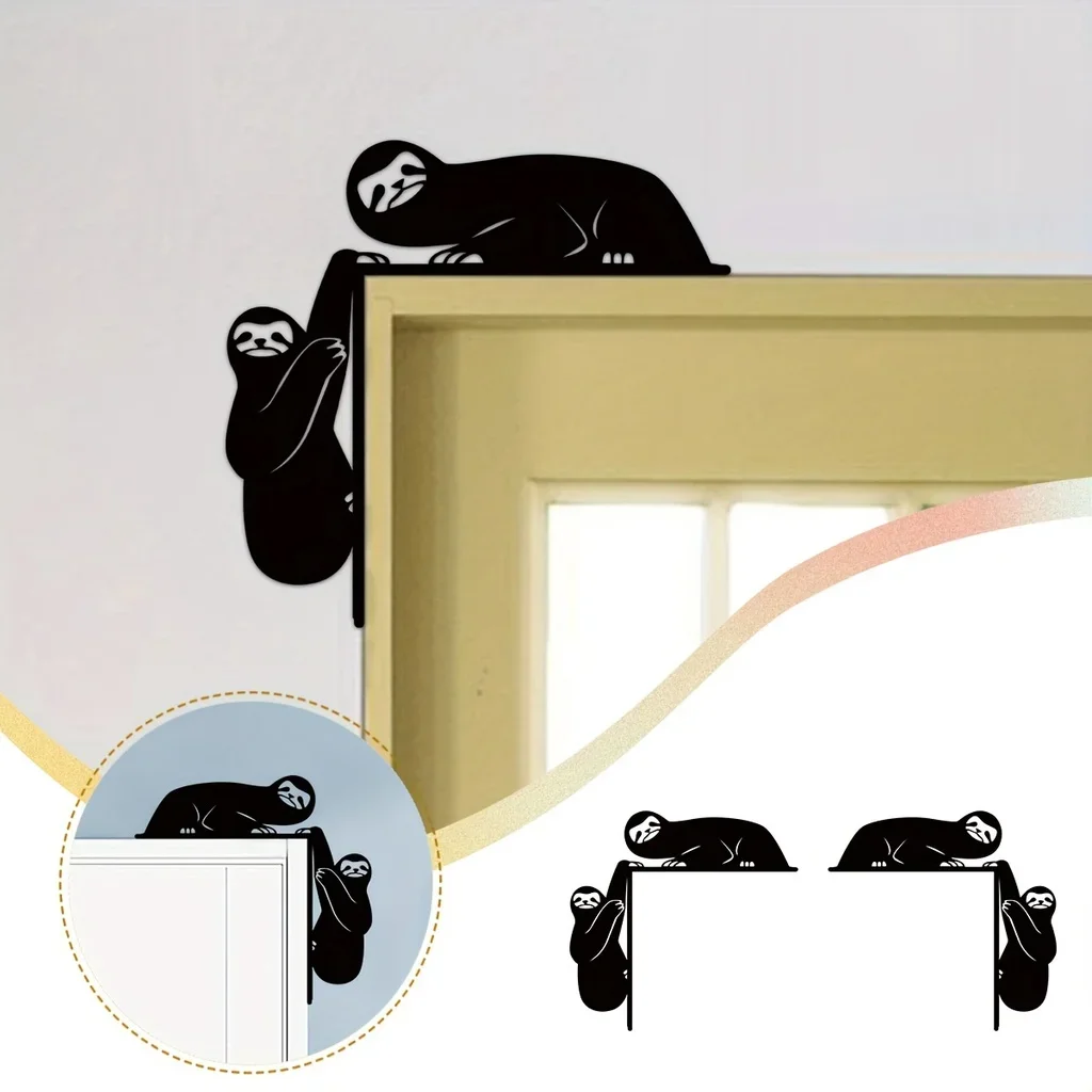 

1pc Creative Silhouette Home Decorative Wall Stickers Door Corner Decoration Door Frame Corner Decoration Livingroom Bedroom