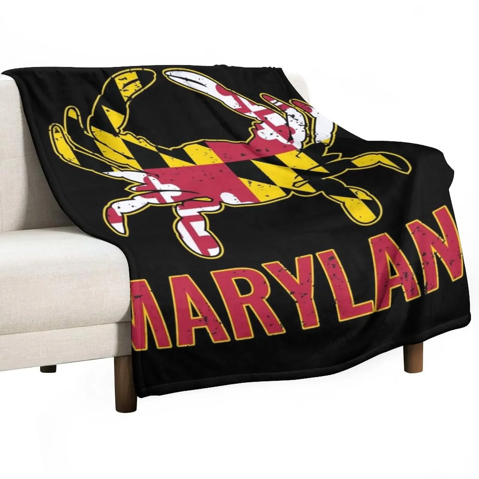 

Maryland Flag, Maryland State Crab Flag Throw Blanket Decorative Sofa Quilt For Decorative Sofa Blankets